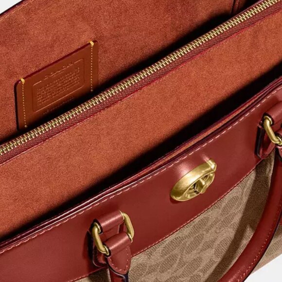 Coach Authentic CC Signature Brooke New Carryall Handbag - Picture 15 of 16